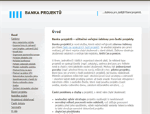 Tablet Screenshot of banka-projektu.cz